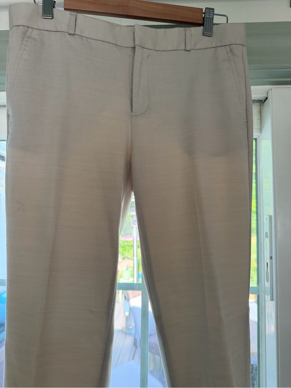 Banana Republic Ryan Fit Beige Trousers Size 6 Regular Straight Leg